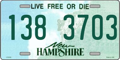 NH license plate 1383703