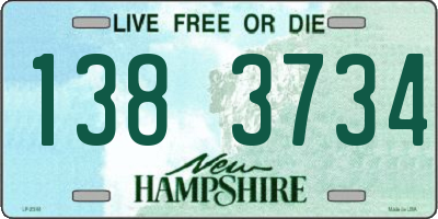 NH license plate 1383734