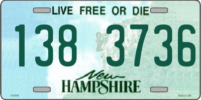 NH license plate 1383736
