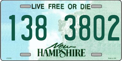 NH license plate 1383802