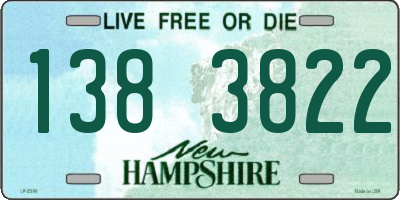 NH license plate 1383822