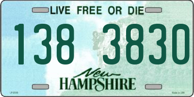 NH license plate 1383830