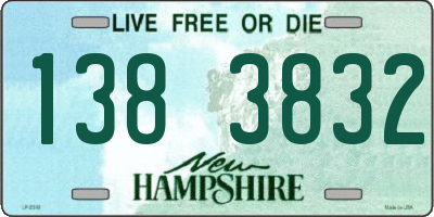 NH license plate 1383832