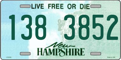 NH license plate 1383852