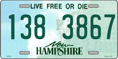 NH license plate 1383867