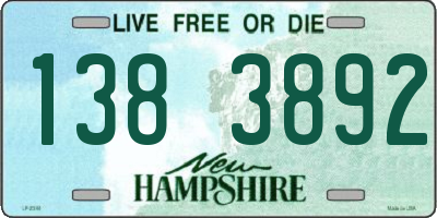 NH license plate 1383892