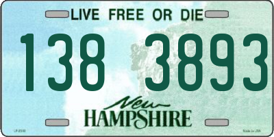 NH license plate 1383893