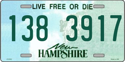 NH license plate 1383917