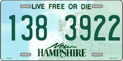 NH license plate 1383922