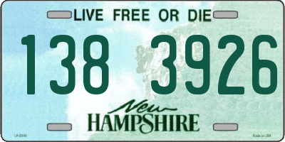 NH license plate 1383926