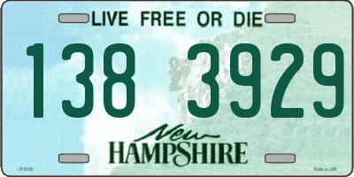 NH license plate 1383929
