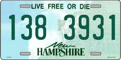 NH license plate 1383931
