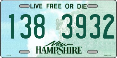 NH license plate 1383932