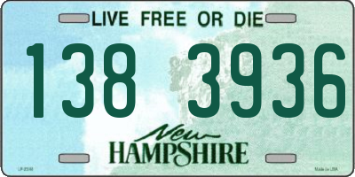 NH license plate 1383936