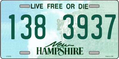 NH license plate 1383937
