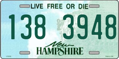 NH license plate 1383948