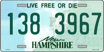 NH license plate 1383967