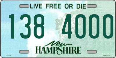 NH license plate 1384000