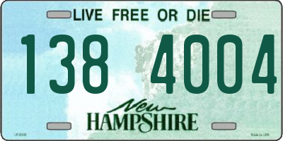 NH license plate 1384004