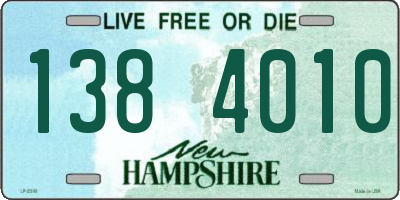 NH license plate 1384010