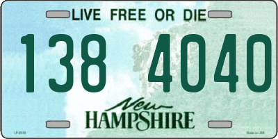 NH license plate 1384040