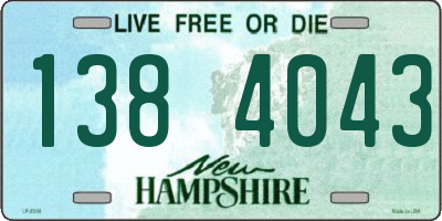 NH license plate 1384043