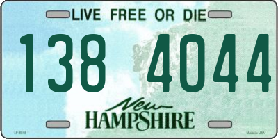 NH license plate 1384044