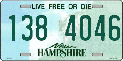NH license plate 1384046