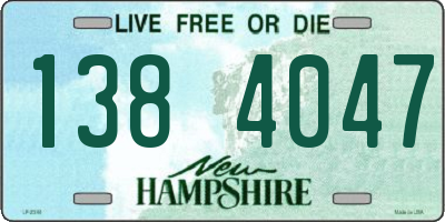 NH license plate 1384047