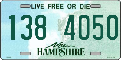 NH license plate 1384050