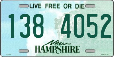 NH license plate 1384052
