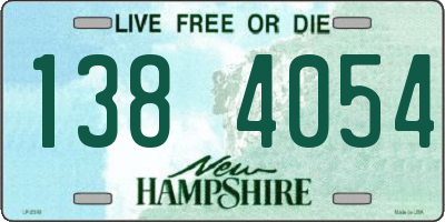 NH license plate 1384054