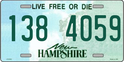 NH license plate 1384059