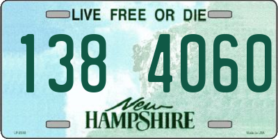 NH license plate 1384060