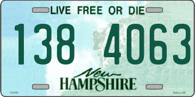 NH license plate 1384063