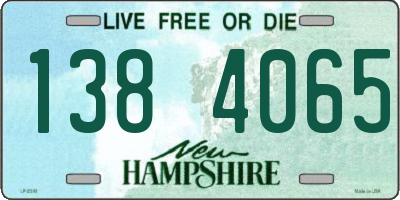 NH license plate 1384065