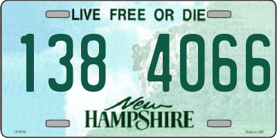 NH license plate 1384066