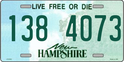 NH license plate 1384073