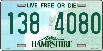 NH license plate 1384080