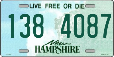 NH license plate 1384087
