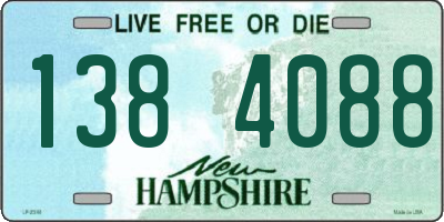 NH license plate 1384088