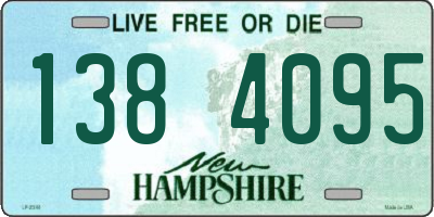 NH license plate 1384095