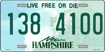 NH license plate 1384100