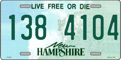 NH license plate 1384104