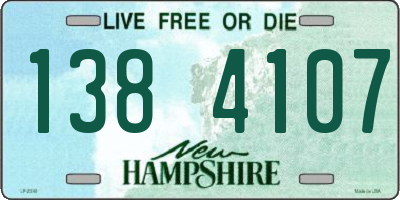 NH license plate 1384107