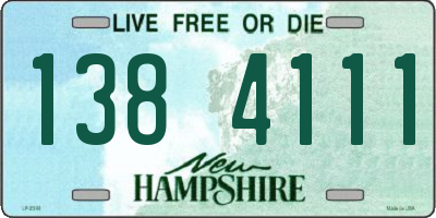 NH license plate 1384111
