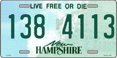 NH license plate 1384113