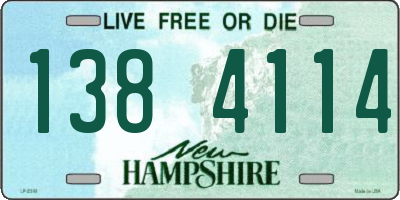 NH license plate 1384114