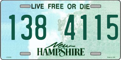 NH license plate 1384115