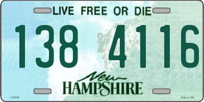 NH license plate 1384116